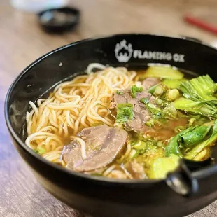 C1. Traditional Beef Noodle Soup Mild Spicy thin noodles