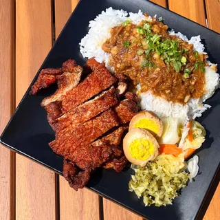E2. Fried Pork Chop Rice Plate
