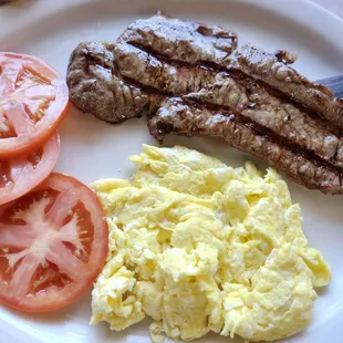 Steak and Egg with tomato