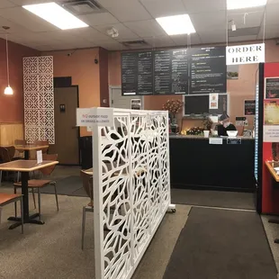 the interior of the restaurant