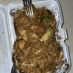 Build your own option with chicken, rice &amp; 6 veggies.