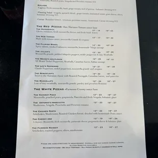 Front menu