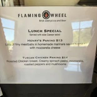 Lunch specials