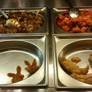 a variety of food items