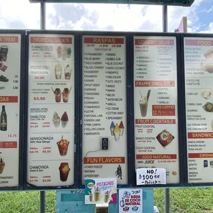 Drive thru full menu