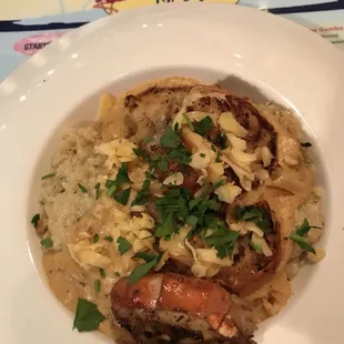Shrimp and grits with smoky Gouda
