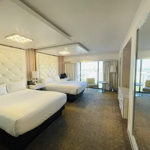 Two queen sized beds room