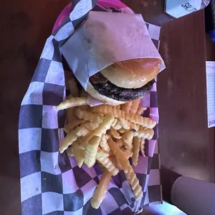 Double Meat Cheeseburger with fry&apos;s! &quot;Hot and fresh made !!