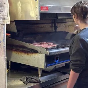 The Amazing young lady cooking !