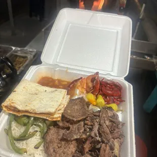 Beef shawarma plate