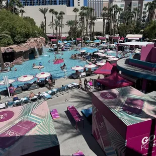 View of the pool from above