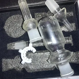 a close up of a glass pipe