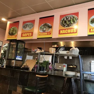 the inside of a restaurant