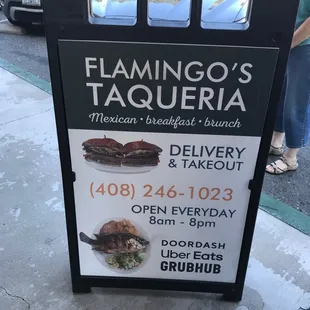 a sign for a mexican takeout