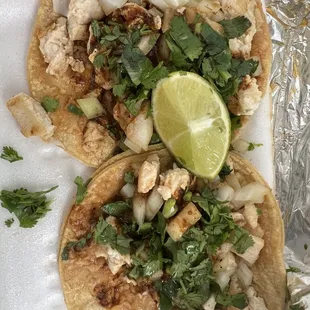 Regular chicken tacos