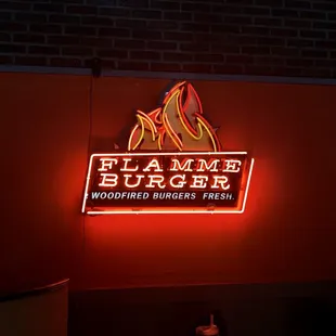Flamme Burger Sign