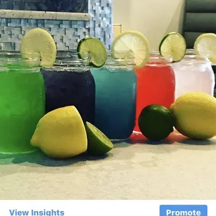 lemons, limes, and water