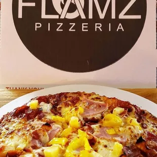 a pizza on a plate