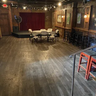 Lots of event space in the red room!