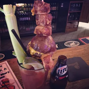 Slider and Curds Bloody Mary at Flannery's