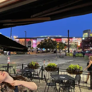 a woman sitting at a table