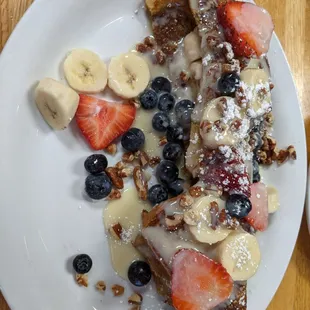 Nutty and fruity stuffed french toast.