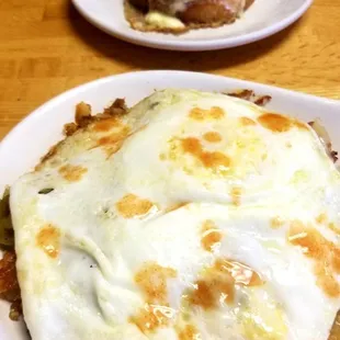 Mexican skillet and French toast