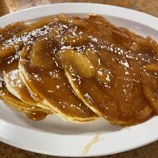 Caramel apple (minus the nuts) pancakes