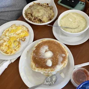 pancakes, food