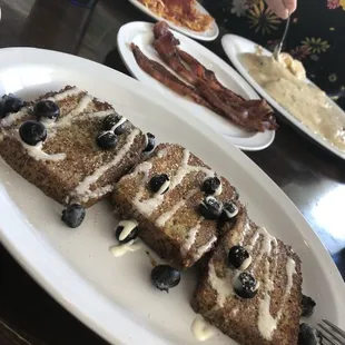 Blueberry lemon poppyseed French toast!