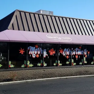 exterior during the holidays