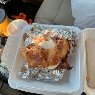 Sloppy two handed sammich. Not good for on the go.