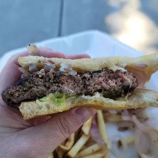 Nasty, greasy, avocado sourdough burger with literally no avocado.