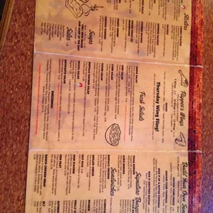 the menu