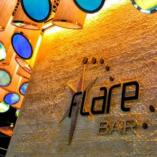 the outside of the bar