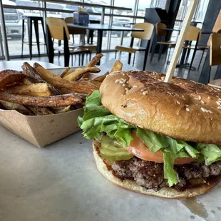 Standard Burger &amp; fries.