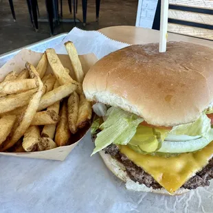 Standard Cheese Burger Combo. Yum!