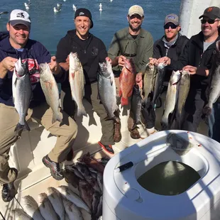 Great day fishing with Captain Jonathan! Salmon, Striped Bass, and Cod all day!