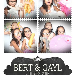 Our crazy flowergirls enjoying the booth