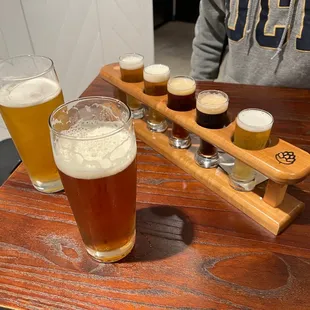a flight of beers