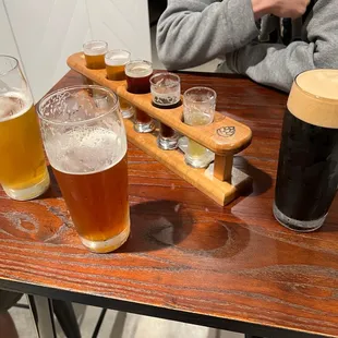 a flight of beers