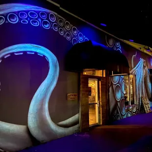 Outside- love the black lights!