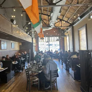 the interior of the pub