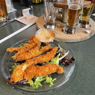 Green Chile Chicken Finger Salad