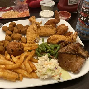 These are THE LEFTOVERS I brought home after eating at flat creek!
