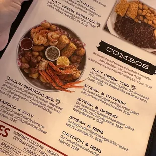 a menu for a restaurant