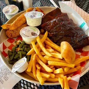 Ribs and catfish