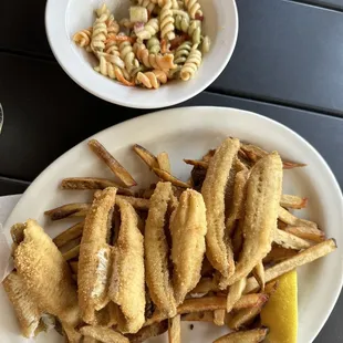 Lake Erie perch platter sub pasta salad instead of cole slaw!
