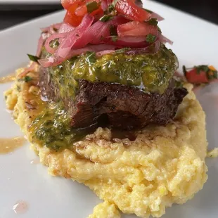 Steak w/polenta