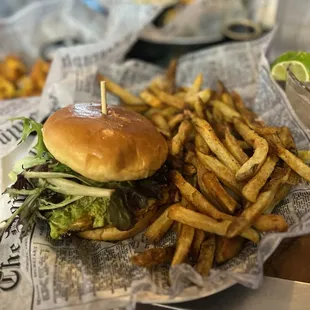 Chicken sandwich + fries